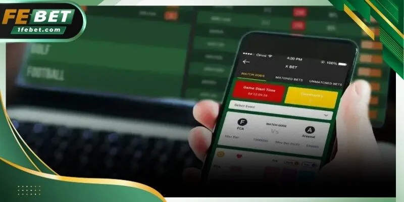 Giao diện mobile Febet hiển thị danh mục trò chơi