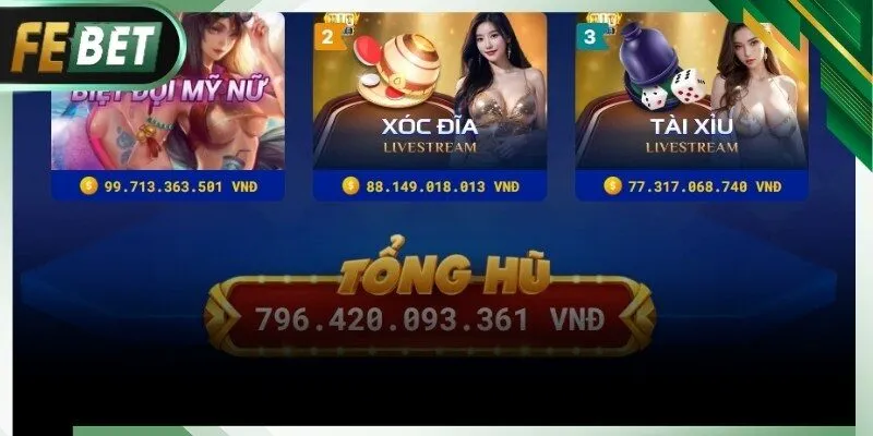 Kho game đa dạng tại febet với nhiều thể loại hấp dẫn