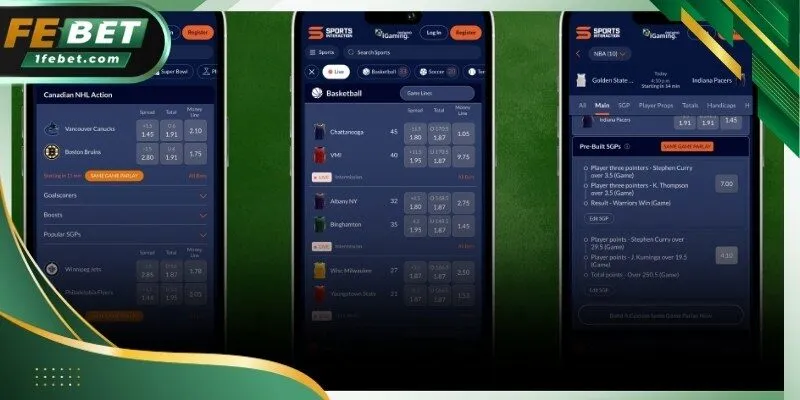 Trải nghiệm sử dụng ứng dụng Febet trên điện thoại